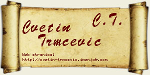 Cvetin Trmčević vizit kartica